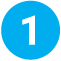 blue circle with a number 1