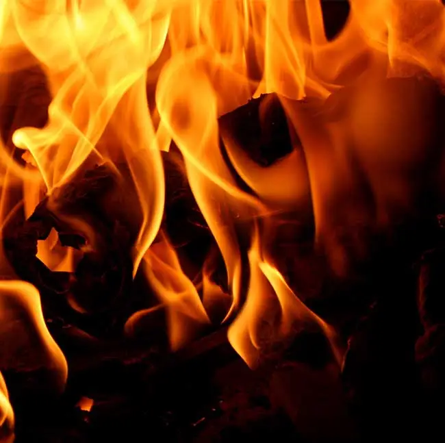 a close up of fire