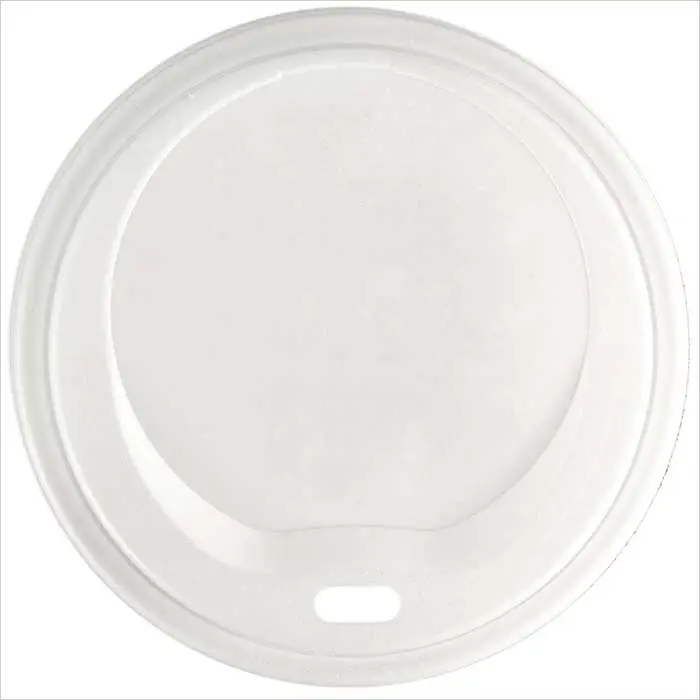 a white plastic lid with a hole