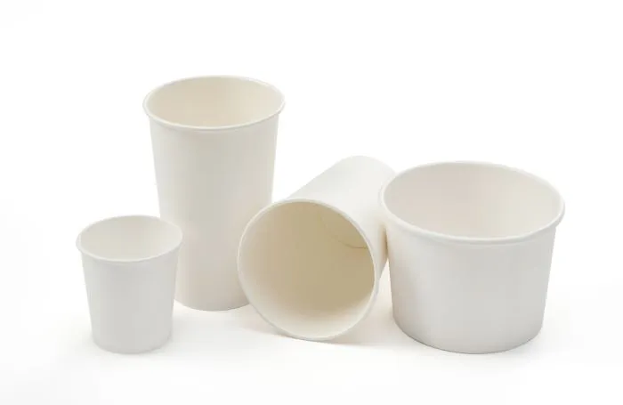 a group of white cups