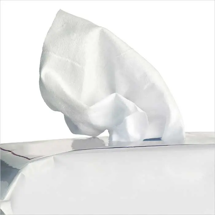a white tissue on top of a box