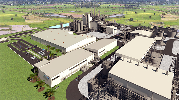 a large factory with a lot of buildings