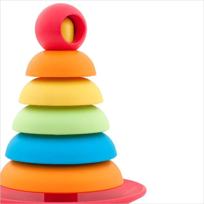 a toy pyramid with a ball