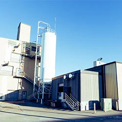 a building with a silo