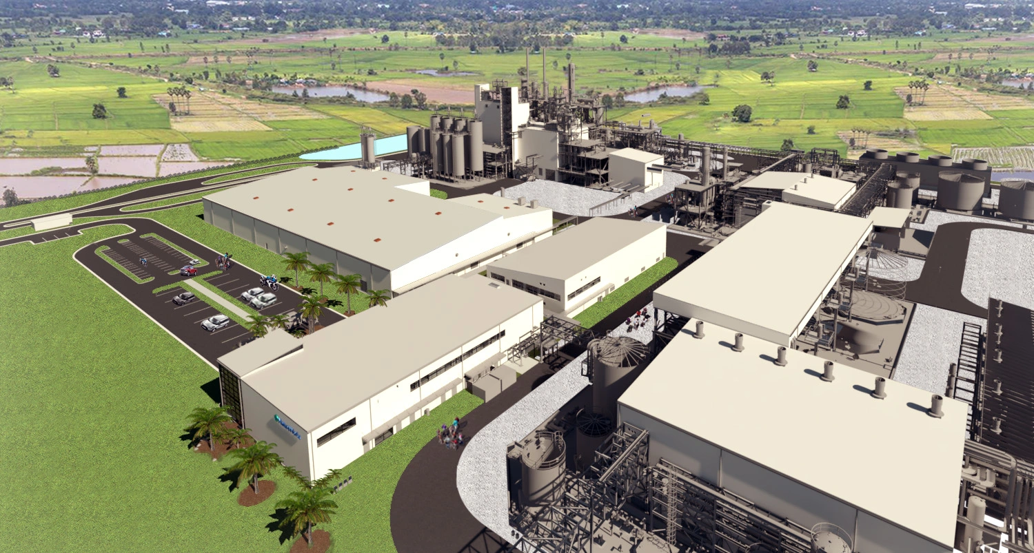 a large factory with a lot of buildings