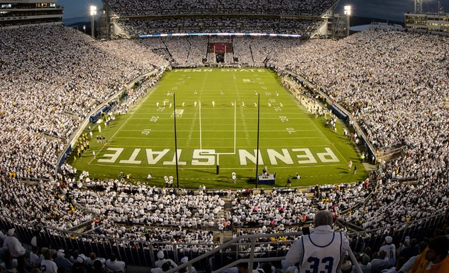 a stadium full of people