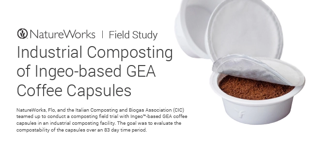 a white container with brown powder inside