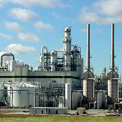 a factory with several towers
